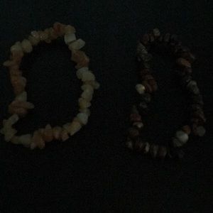 two rock bracelets